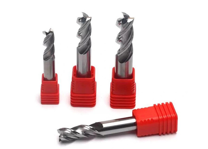 Aluminum Processing Flat Nose End Mill , Tungsten Carbide Milling Bits Anti - Wear