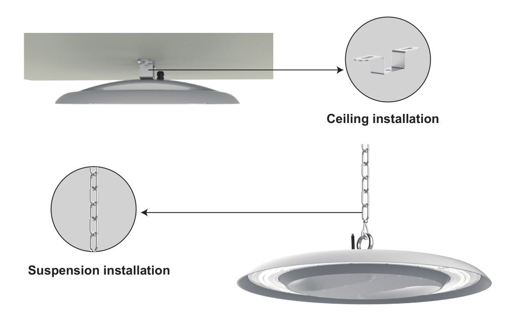 High Power Led High Bay Lamps With 240watt Light Source 3030 for lumileds Waterproof IP66