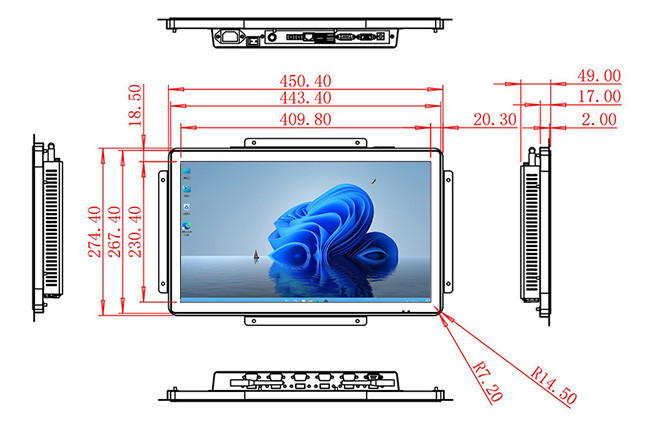 18.5-Inch Windows Embedded Vision Console for Traffic Management Systems, Logistics Terminals, Medical Workstations, and Smart City Dashboards