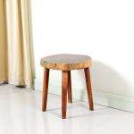 Knock Down Package 46cm Height Walnut Solid Wood Stool