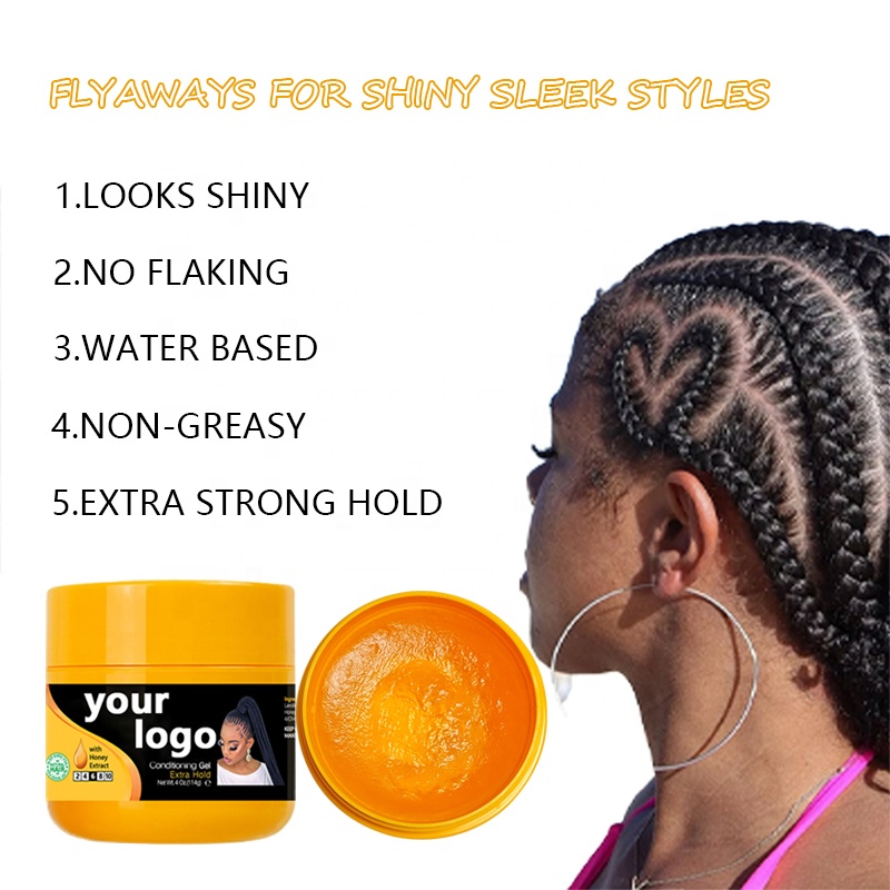 Alcohol-Free Hair Styling Lock Twisting Gel for Extra Hold Braids and Herbal Ingredient