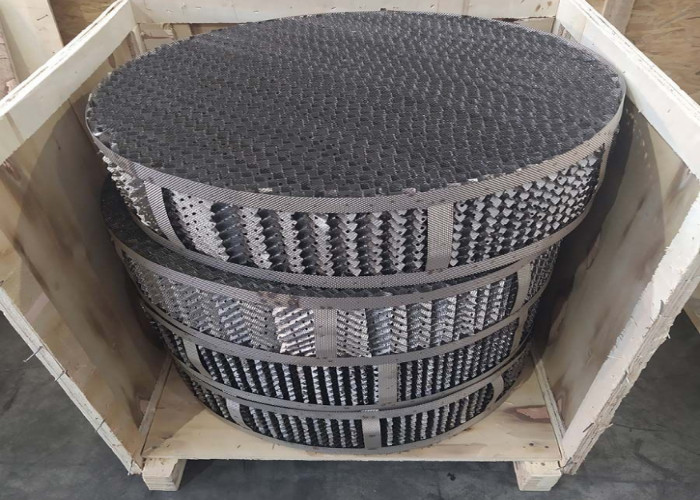 Silver Metal Structured Packing Low Pressure Drop For Distillation Towers