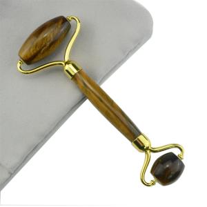 Wholesale Acne Treatment Tiger Eye Dual Ended Face Roller Nephrite Jade Roller For Chin Fat from china suppliers