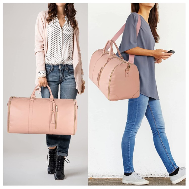 Foldable Women's Travel Carry On Clothing Bag Large PU Leather Duffel Bag OEM ODM