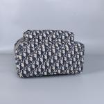 Designer Small Diortravel Backpack Blue Dior Oblique Jacquard