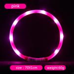 Pet Products ABS Led Dog Collar Rechargeable 40X2cm