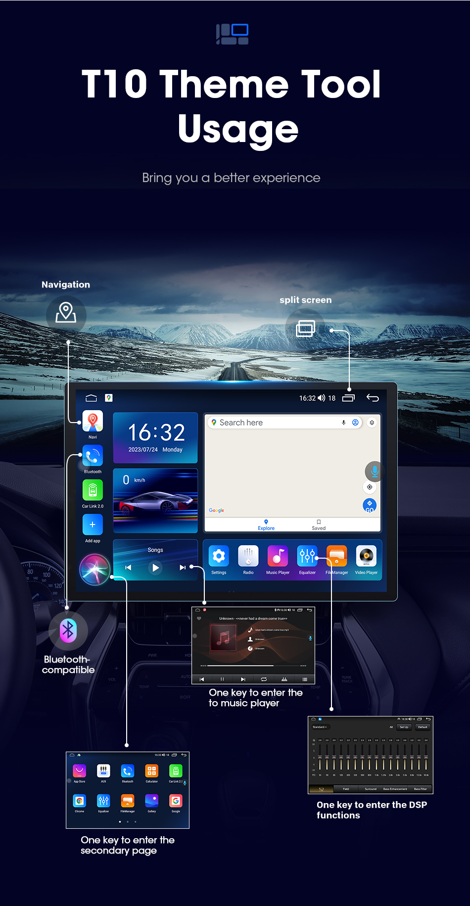 13.3 Inch Android 12 Carplay 4G GPS Navigation for Chevrolet Silverado GMTK2 2013-2018 Multimedia Player