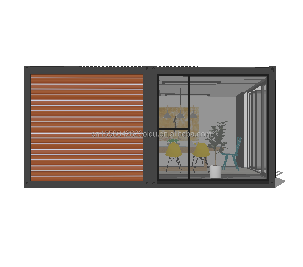Galvanized Steel Bending 180g 20ft Double-Story Wooden Cabin Modular Prefab House for Urban Living or Vacation Rentals