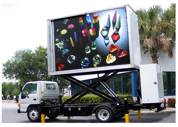 P10mm 1R1G1B Vehicle LED Display , Truck Mounted LED Screen Energy Saving