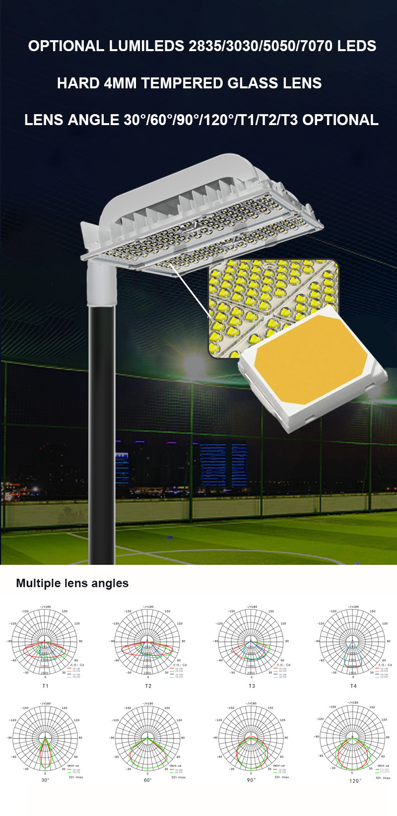 Garden 400w Led Street Light All In One Street Lights For Smart City