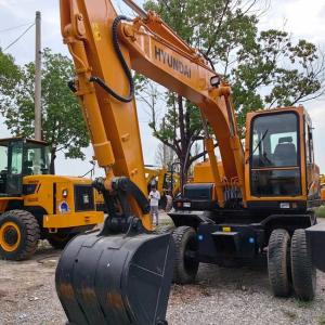 Wholesale 15 tons Used 0.23m3 Bucket Capacity Excavator Hyundai R150w-9 Wheel from china suppliers