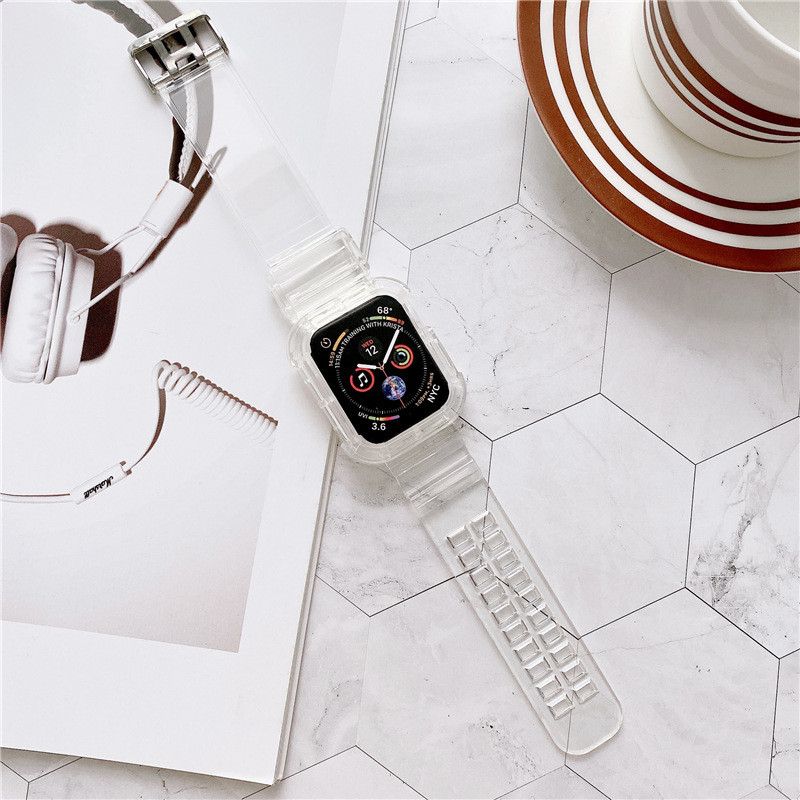 Transparent Glacier 42mm Strap Rubber Watchband Multi Colors