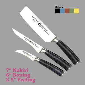 Wholesale Cerasteel Knife Set(3.5''peeling 6&quot;borning 7&quot;nakiri) from china suppliers