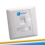 Wall Mount RJ45 Socket Single Port Keystone Faceplate 86*86mm