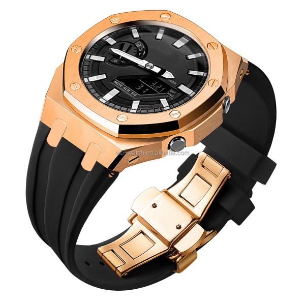 GA2100 Rubber Strap Metal Bezel Parts Accessories Watch Mod Kit Stainless Steel