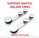 Stainless Steel Double Door Side Cabin Accessories Square Stabilizing Bar Shower