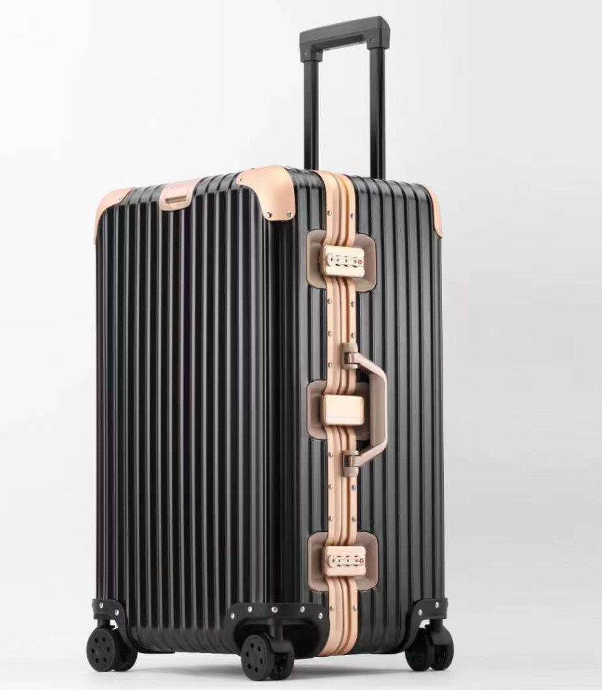 Multifunctional Aluminum Luggage Bags And Suitcases With Spinner Caster Unisex For Travel