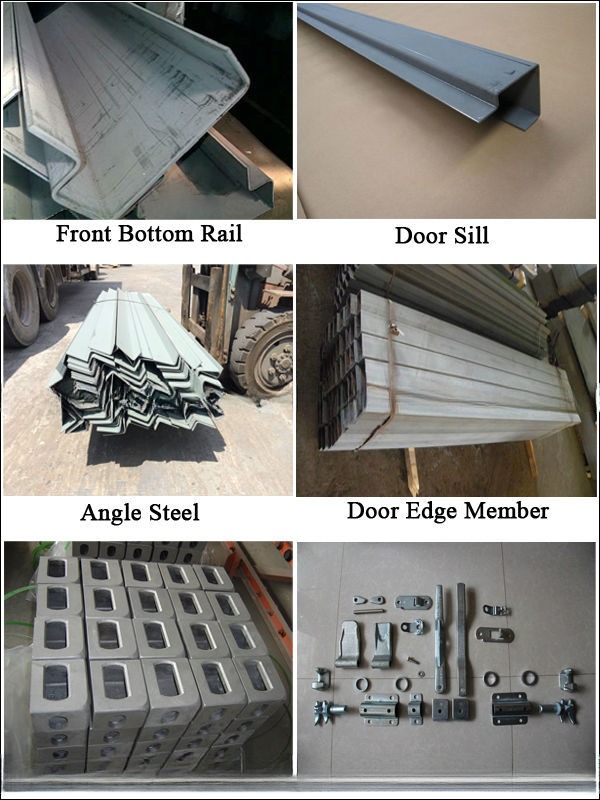 Sand Blasting 4.5mm Corten Steel C Type Z Type Shipping Container Bottom Side Rail Container Parts and Accessories