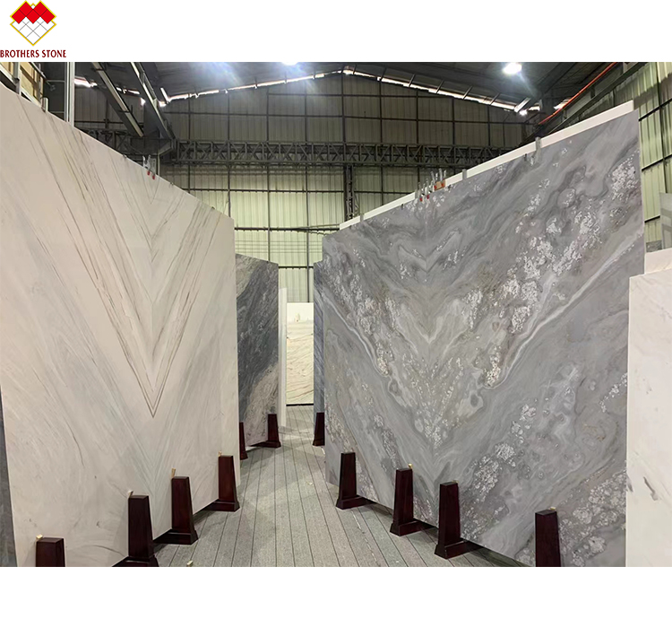 Middle East Market Modern Design Luxury Blue Bell Palissandro Bluette Marble Slabs