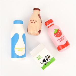Wholesale Wooden Milk Set Kitchen For Girl Boy Montessori Educational Food Toys from china suppliers