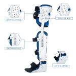 Professional full leg knee support leg fracture foot drop orthosis pain arch