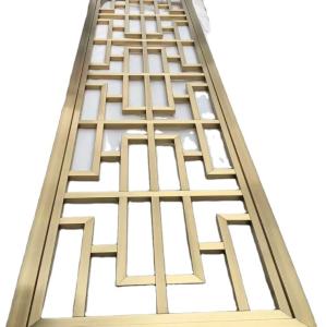 Wholesale Art deco 3D metal rose gold luxury brushed room divider panel from china suppliers