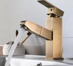 Hotel Brushed Pull Out ODM Vintage Style Bathroom Faucets