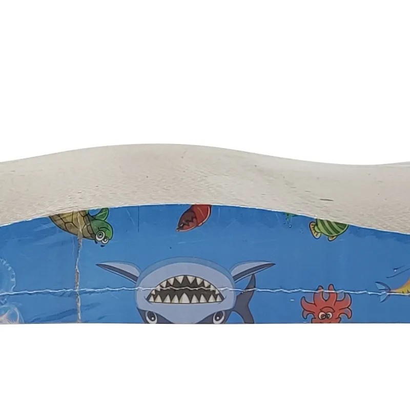 Wave Shape Cat Scratching Board Scratch Resistant Corrugated Cardboard Scratching Post