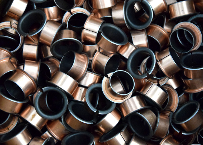 Copper Plating Finish Self Lubricating Sleeve Bearings For Printing Machinery PAF 4040