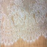 150cm * 300cm 2017 New Fashion Bridal Eyelash Lace Fabric in Ivory color