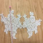 Jacquard Cord Eyelash Lace Applique for Wedding Bridal Dress