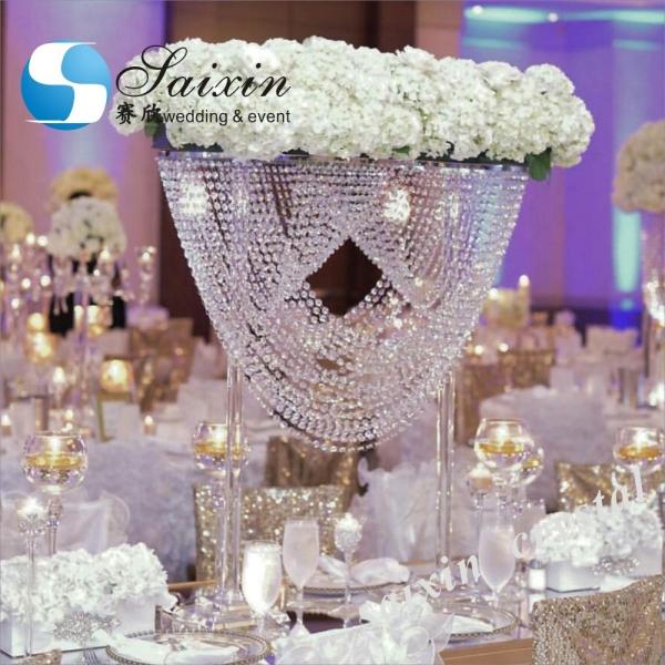 China manufacturer wholesale luxury Wedding centerpieces large crystal flower