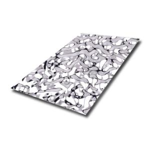 Wholesale Slit Edge 316L Stainless Steel Panel Sheet 2000mm Mirror Decoration Water Wave from china suppliers