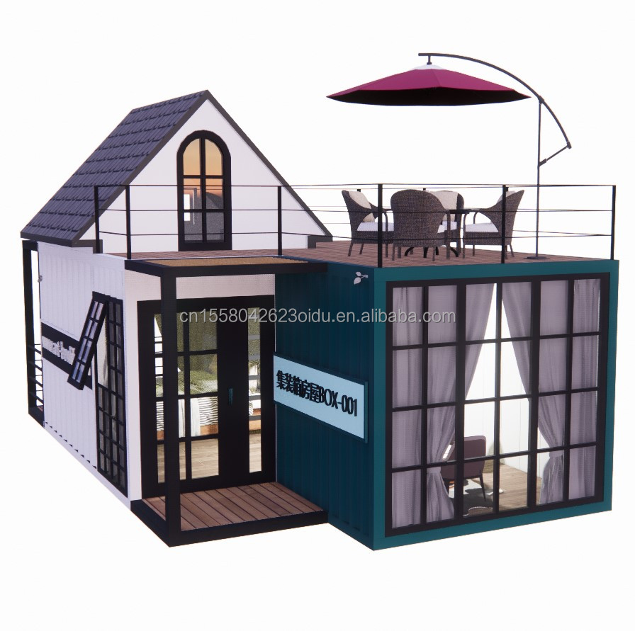 Family of Three 20ft Luxury 5m High Duplex Container Mobile House with Wall Alternatives and Aluminum Alloy Windows