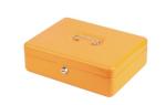 Walmart Hot Sale Yellow Color 12" Durable Metal Cash Box With Key Lock