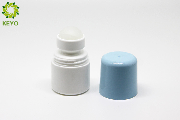 30g Antiperspirant Roller Bottle , Round PP Plastic Roll On Deodorant Bottles