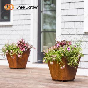 Wholesale OEM ODM Raised Rectangular Metal Planter Box Corten Steel from china suppliers