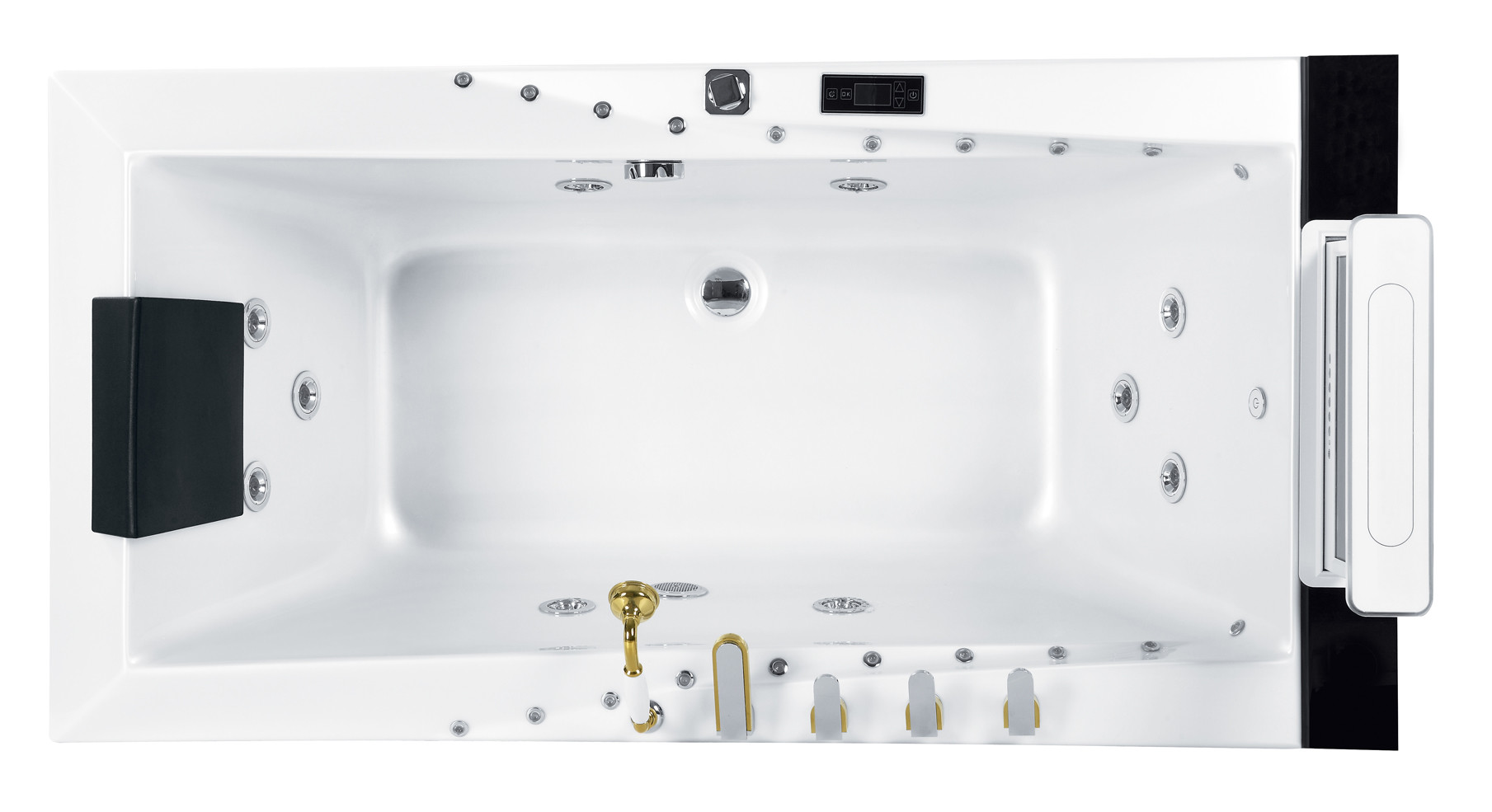 Drainer Bathroom Jacuzzi Tub 1950x1300x780mm Freestanding Hot Tub