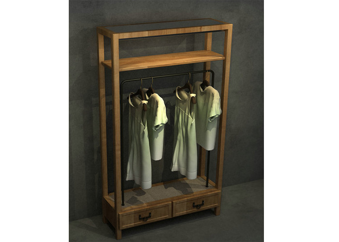 Multifunction Wooden Shelving Units , Commercial Wall Mounted Display Shelves