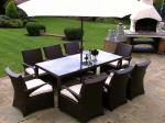 Rattan Garden Dining Sets , Washable Resin Wicker Patio Furniture