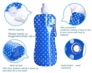 Wholesale 250ml-600ml Foldable Collapsible Cup Flask TPU Squeeze Running Outdoor Sports Water Bottle Bags,1L folding sports water from china suppliers