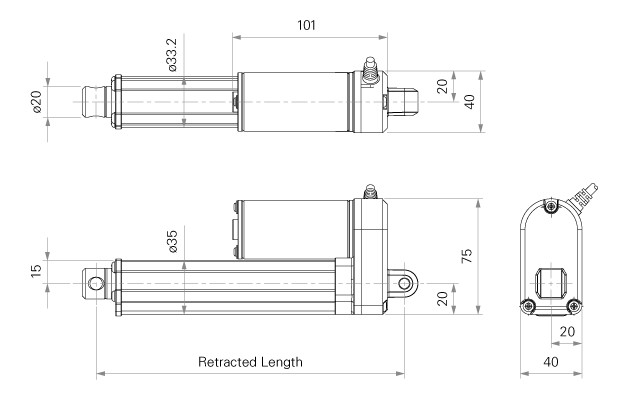 Small Spaces Electric Linear Actuators Outdoor Environments Compact Robust Capable Limit Switch