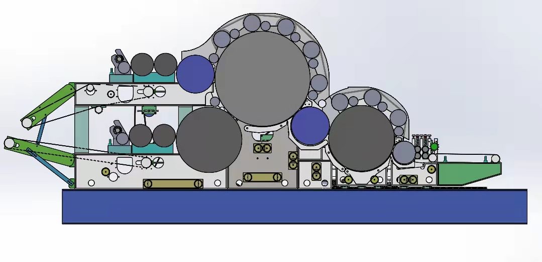 Evenly Feeding Double Doffer 800kg/H Nonwoven Polyester Carding Machine 80m/Min