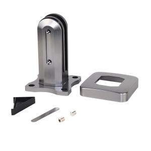 Wholesale Aluminum Alloy Exterior Swimming Pool Glass Clamp for Balustrade Mounted on Flooring from china suppliers