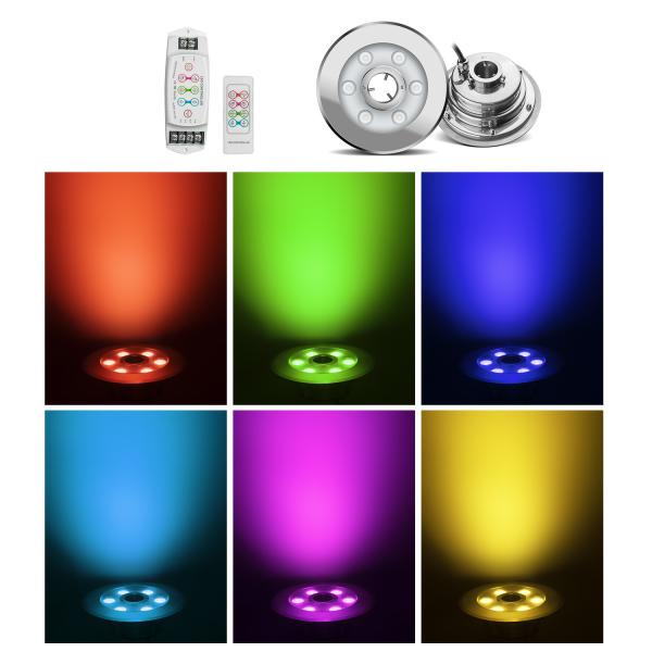 DC24V 500ma 12W Color Changing Fountain Lights SS316L