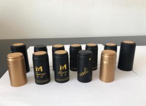 Wholesale PVC heat shrink wine capsule with aluminum foil top Custom Wine Bottle Shrink Caps from china suppliers