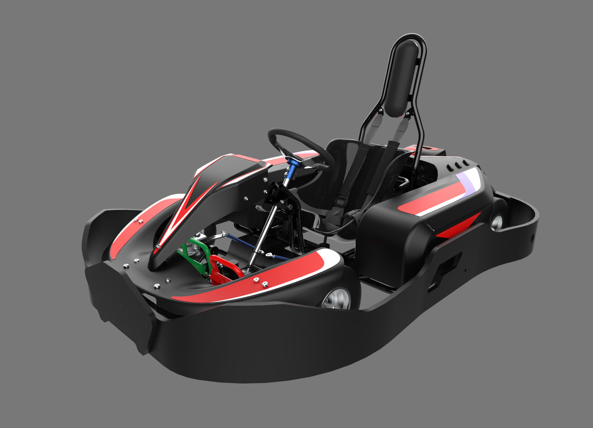 4000W Competition Go Kart 2.5h Driving Professional Racing Go Kart