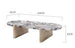 Nordic Modern Hotel Furniture Natural Stone Coffee Table