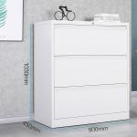 Office Furniture Lockable Steel Lateral Filing Cabinet 3 Drawer Hanging Filing
