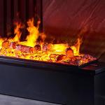 Metal 3D Water Vapor Electric Steam Fireplaces for Child-Safe Environments